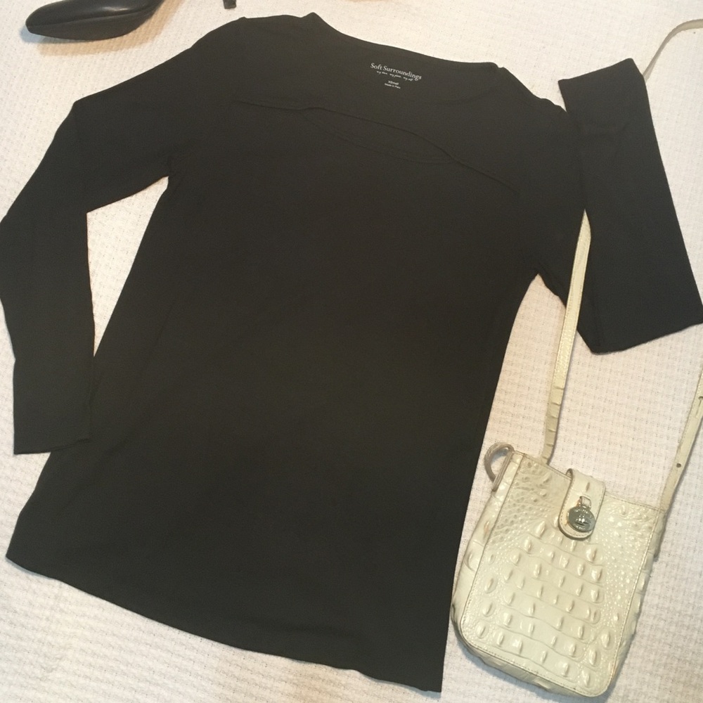 Soft Surroundings Beckett peekaboo blouse - Picture 2 of 4
